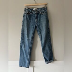 Tommy Hilfiger Vintage 100% Cotton Straight Leg Jeans Blue Mid Rise Size 6